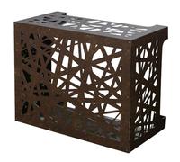 Divina Home Copricondizionatore Copertura per Climatizzatore Artist Bronzo Marrone Corten in Alluminio L86 X P44 X H68 Cm