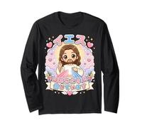 Divina Misericordia Gesù confido in Te Chibi Kawaii Cattolico Maglia a Manica