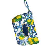 DIVINA Pochette Stampata Costa, Design Mediterraneo, 24x15 cm - POC 2020 - BAG 106 (Design 49BIS)