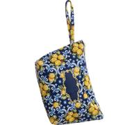 DIVINA Pochette Stampata Costa, Design Mediterraneo, 24x15 cm - POC 2020 - BAG 106 (LEMON AZUL)