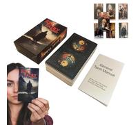 Divinazione dei tarocchi | Red Fata Tarocchi Deck strumenti per divinazione | Carte da gioco da tavolo per feste di gioco, giochi da collezione, regalo per streghe