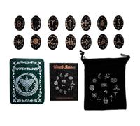 Divinazioni in Legno Fatti A Mano Propt Prove BAMBO Completo Famiglia NORDICS Pietre Xilografia Fatte A Mano con Pietre Runes Incise con Sacchetto Stoccaggio Set