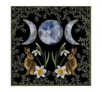 Divinazioni tovaglia coniglio modello lunare astrologia tarocchi tovaglia altari tessuto divinità gioco da tavolo accessorio