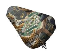 Divine Beasts Playing Mahjong - Coprisedile per bicicletta con coulisse, impermeabile, protezione solare e antipolvere, unisex, per mountain bike