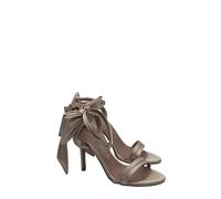 Divine Follie sandali alti satin con fiocco rosa cipria 37