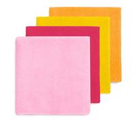 DIVINE GENIUS Happy Rainbow - Pack 4 stracci di Microfibra riciclata Super assorbenti Lavabili e Resistenti per Cucina Asciugatura rapida Stracci di Pulizia