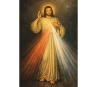 Divine Mercy Jesus Notebook: A Sacred Image of Jesus Christ Radiating Red and White Rays of Grace | Religious | Lined Pages
