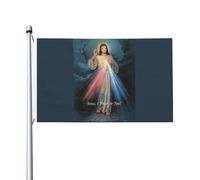 Divine Mercy Novena Flag Con 2 Occhielli Bandiera Da Giardino Bandiera Per Feste Balcone Casa 3X5Ft