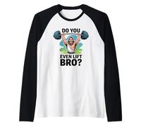 Divine Strongman Bilanciere Lift Gym Humor Workout Maglia con Maniche Raglan