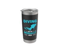 Diving Keeps Me Morally High Dive Funny Scuba Diver Bicchiere termico in acciaio inox doppia parete