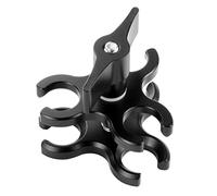Diving Light Arm Adapter per Butterfly Clip 1 "Ball per Head Clamp Mount per 7 6 5 Sport DSLR Camera con 3 O Butterfly Clips