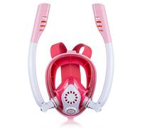 Diving Mask Full Face Breathing Separation Swim Goggles Double Tube Unisex Kids