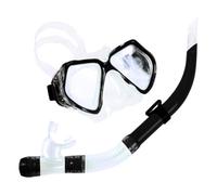 Diving Set - Adult Goggles Glasses Masque, Tempered Glass Lens, Anti-Leak Anti-Fog Panoramic View Gear | Safe Breathing Swim Equipment, Underwater Adventure Practical Sea Sports Apparatus