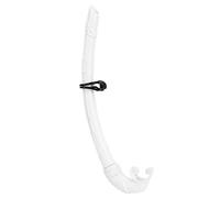 Diving Snorkel | PVC Easy Breath Snorkeling Tube with Comfortable Mouthpiece | Recreational Diving/Swimming/Snorkeling Gear | Lightweight & Secure Closure (White)