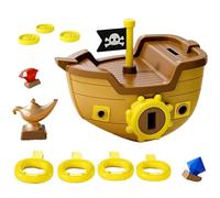 Diving Toys - 7.87 Inch Pirate Ship Treaѕure chest| 3D Printed Waterproof Set - Summer water game with keys Coinѕ and gems for pools and bathtubs, ideal for boys &girls