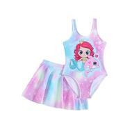 DivingBirds Costume da bagno da bambina, due pezzi, per 4-8 anni, Delfino, 5-6 Anni
