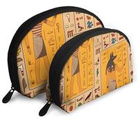 Divinità egizie da donna e antichi geroglifici egiziani (2) Astucci da viaggio per cosmetici Pochette impermeabile per trucco da 2 pezzi Borsa organizer per cosmetici e articoli da toeletta Borsa da