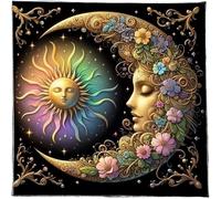 Divinità tovaglia luna di fiori sole astrologia tarocchi tovaglia altare tessuto gioco da tavolo accessorio tavolo tavolo tavolo carta panno decorazione parete