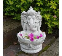 Divino Ganesha dio indù statua in pietra 34 cm 11 kg grigio cemento antigelo