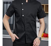 Divisa da chef a tre pieghe a maniche corte con un design di fascia , fresca e traspirante, più adatta per l'estate come lavoro da chef