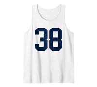 Divisa da Giocatore in Jersey Numero 38 Blu Navy Brillante #38 Canotta