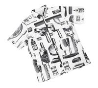 Divisa da Parrucchiere a Maniche Corte Cerniera M Bianca | Tasca Frontale, Fibra Leggera, per Coloristi Domestici, Taglio Comodo e Traspirante