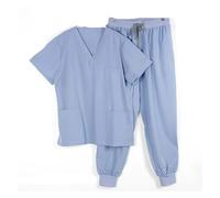 Divisa Infermiere Donna Camici da Sala Operatoria, Uniformi da Lavoro Ospedaliere, Set di Camici da Lavoro, Forniture for Infermiere Dentistiche(Light Blue,XL)
