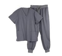 Divisa Infermiere Donna Camici da Sala Operatoria, Uniformi da Lavoro Ospedaliere, Set di Camici da Lavoro, Forniture for Infermiere Dentistiche(Grey,M)