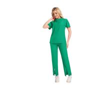 Divisa Infermiere Donna Divise, abiti da lavoro for infermieri, camici donna, tute chirurgiche, laboratorio, ospedaliere, for saloni di bellezza e spa(Green,XXL)
