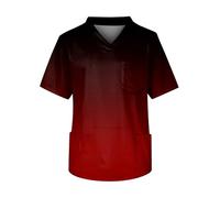 Divisa Infermiere Donna Divise da infermiere uomo, set dottore for negozio di animali, tuta dentista, abbigliamento lavoro estivo laboratorio, manica corta, maglia sfumata(Color9,XXXL)