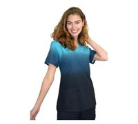 Divisa Infermiere Donna Top Stampato con Scollo a V e Tasche, Uniformi infermieristiche, Abiti da Lavoro, Paillettes a Tinta Unita(BHSF15485,XXXL)