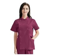 Divisa Infermiere Donna Uniformi Donna Servizio Sanitario Infermiere Abbigliamento da Lavoro Spa Uniformi Donna Prezzi Abiti(Wine Red,L)