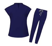 Divisa Infermiere Donna Uniformi Donna Set da Lavoro Camici Chirurgici Infermieri Accessori Ospedale Clinica dentistica Salone di Bellezza Abiti da Lavoro Abiti(Deep Blue,M)