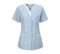 Divisa Infermiere Donna Vestiti for Il Lavaggio A Mano in Ospedale Top in Puro Cotone Abiti da Lavoro for Infermieri Top Abiti da Lavoro for Camerieri(Orange01,S)