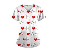 Divisa Infermiere Sala operatoria, Abiti for Il Lavaggio delle Mani a Maniche Corte, Top da Donna, Camici Infermiere e chirurghi, Tute(Color6,XXL)