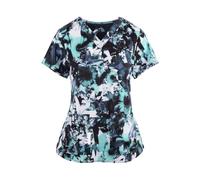 Divisa Infermiere Sala operatoria, Abiti for Il Lavaggio delle Mani a Maniche Corte, Top da Donna, Camici Infermiere e chirurghi, Tute(Color13,4XL)