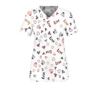 Divisa Infermiere Sala operatoria, Abiti for Il Lavaggio delle Mani a Maniche Corte, Top da Donna, Camici Infermiere e chirurghi, Tute(Color1,XXL)