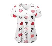 Divisa Infermiere Sala operatoria, Abiti for Il Lavaggio delle Mani a Maniche Corte, Top da Donna, Camici Infermiere e chirurghi, Tute(Color3,L)