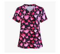 Divisa Infermiere Sala operatoria, Abiti for Il Lavaggio delle Mani a Maniche Corte, Top da Donna, Camici Infermiere e chirurghi, Tute(Color2,3XL)