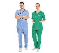 Divisa Sanitaria completa in cotone 100% scollo a V per medico infermiere oss