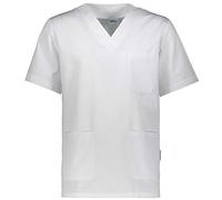 Divisa Sanitaria Donna e Uomo, Uniforme Sanitaria Donna e Uomo, Set Componibile con Casacca e Pantalone, Divise Sanitarie per Oss, Infermiere, Medico, Dentista (CASACCA BIANCA 100% COTONE, M)