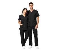 Divisa sanitaria Uomo Donna Personalizzata No Stiro con taschino lato cuore ricamato incluso, pantalone con 2 tasche laterali e 1 tasca gamba Dx