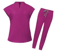 Divise per Il Personale Infermieristico Uniformi mediche Slim Fit for Donne, Set di Camici for dottori, Infermieri, Accessori for cliniche odontoiatriche, Animali Domestici(Color 7,S)