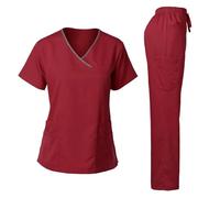 Divise Sanitarie Divisa Medica alla Moda da Donna, Set di Camice Elasticizzato Morbido con Scollo a Y, Pantaloni, Ospedale, Clinica veterinaria, Dottore