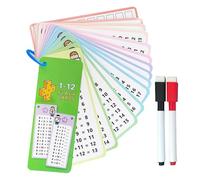Division Flash Cards, 15x Multiplication & Division Learning Set, Reusable Math Equation Cards with Dry Erase Pens for Classroom, Homeschool, and Practice, Paper Material, 7.09x2.76in