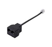 Divisor de conector telefónico - Adaptador RJ11 a RJ14, divisor de cable telefónico, convertidor telefónico de dos puertos | Adaptador de línea telefónica desmontable de cuatro núcleos para línea fija