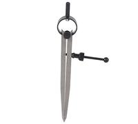 Divisore a due bracci, calibro divisore regolabile con dado a molla, compasso in acciaio al carbonio e cuoio per tracciare e segnare su legno, plastica e metallo; design a gambe (125 mm)