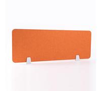 Divisore acustico da scrivania con morsetto per la privacy, bordi arrotondati, facile installazione, insonorizzazione, arancione brillante, ideale per ufficio, scuola e casa (119,4 x 30,5 cm)