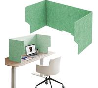 Divisore Acustico da scrivania, Pannello for Privacy Indipendente in Feltro Stand up 60~120 cm, divisori insonorizzati, separatore Tavolo a Forma di U, for postazioni Lavoro aule(Green,120cm)