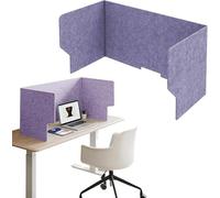 Divisore Acustico da scrivania, Pannello for Privacy Indipendente in Feltro Stand up 60~120 cm, divisori insonorizzati, separatore Tavolo a Forma di U, for postazioni Lavoro aule(Purple,60cm)